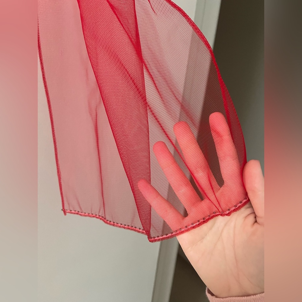 Red evening dress and shawl - Picture 10 of 11